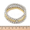 Brass Micro Pave Cubic Zirconia Round Beaded Multi-Strand Bracelets for Women BJEW-B148-02B-PG-5
