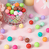  120Pcs 12 Colors Opaque Acrylic Beads MACR-TA0001-31-11