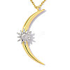 Brass Micro Pave Clear Cubic Zirconia Pendants CU-OY001-62G-3