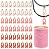 DIY Awareness Ribbon Alloy Enamel Pendant & Waxed Polyester Cord Making Kits DIY-YW0011-74-1