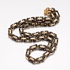 201 Stainless Steel Byzantine Chain Necklaces X-NJEW-K062-01C4-8mm-1