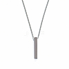 Fashionable Stainless Steel Rectangle Pendant Necklaces for Women's Daily Wear UG5813-2