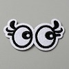 Cartoon Style Double Eye Embroidered Cloth Patches PATC-WH0001-116B-1