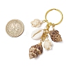 Ocean Style Natural Shell with Synthetic Turquoise Keychains KEYC-JKC01231-04-3