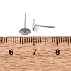 Tarnish Resistant 316 Surgical Stainless Steel Flat Round Blank Peg Stud Earring Settings STAS-R073-06-4