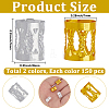 300Pcs 2 Colors Aluminum Dreadlocks Beads Hair Decoration ALUM-PA0001-02-2