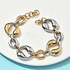 304 Stainless Steel Irregular Oval Link Chain Bracelets for Women BJEW-D456-05GP-01-2