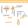 Beebeecraft 14Pcs Brass Star Stud Earring Findings KK-BBC0009-47-2