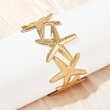 304 Stainless Steel Cuff Bangles for Women BJEW-D356-01G-1