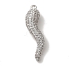 Rack Plating Brass Micro Pave Cubic Zirconia Pendant KK-A229-03G-P-1