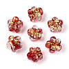 Handmade Foil Lampwork Beads Strands FOIL-T008-06I-2