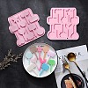 2Pcs DIY Cake Topper Food Grade Silicone Molds DIY-CJ0002-14-4
