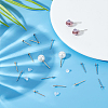 Unicraftale 200Pcs 2 Color 304 Stainless Steel Stud Earring Findings STAS-UN0055-93-2