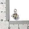 Rhombus Brass with Glass Charms KK-G525-02P-01-3