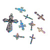 12Pcs 6 Styles Plated Alloy Pendants FIND-TA0001-44-3
