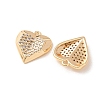 Valentine's Day Brass Micro Pave Clear Cubic Zirconia Charms KK-A304-24I-G-3