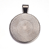 Metal Alloy Pendant Cabochon Settings X-PALLOY-A15654-B-2