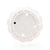 Adjustable Flower Alloy & Iron Bezel Cup Ring Base with Rotatable Tray MAK-T012-07S-2