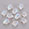 Transparent Spray Painted Glass Charms GLAA-T016-37-C01-1