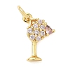 Brass Micro Pave Cubic Zirconia Pendants KK-Z120-57B-02-1