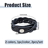 2Pcs 2 Colors Braided Cowhide Cord Bracelets BJEW-FH0001-18-2