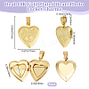 6Pcs Brass Locket Pendants KK-BBC0015-51-2