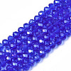 Electroplate Glass Beads Strands EGLA-A034-T10mm-B27-4