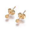 Ion Plating(IP) 304 Stainless Steel Stud Earrings EJEW-L215-58A-G-1