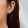 Elegant Stainless Steel Snake Stud Earrings QD7149-6