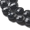 Natural Black Onyx(Dyed & Heated) Beads Strands G-C179-A10-02-4