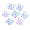 Baking Paint Transparent Glass Bead Caps X-DGLA-N014-04B-1