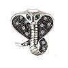 Snake Alloy Rhinestone Brooches for Backpack Clothes PW-WG03334-02-1