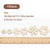 100Pcs Wooden Cabochons WOOD-SC0001-72-2
