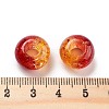 Two Tone Transparent Crackle Acrylic European Beads TACR-P009-B01-04-3