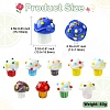 10Pcs 10 Colors Handmade Bumpy Lampwork Beads LAMP-CJ0002-16-2