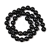1 Strand Natural Black Onyx Beads Strands G-YW0002-57A-1
