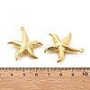 Starfish Brass Pendants KK-L237-004G-3