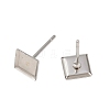 Tarnish Resistant 304 Stainless Steel Stud Earring Settings X-STAS-Q170-09-2