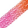 Gradient Color Baking Painted Glass Bead Strands X-DGLA-A039-T2mm-A04-4