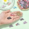 45Pcs 9 Colors Printed Zinc Alloy Pendants FIND-CJ0004-24-4