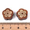 Natural Sandalwood Mala and Brass Finding Beads WOOD-T032-33F-3