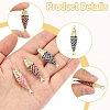 3Pcs 3 Colors Barss Pendants KK-YW0004-56-2