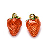 Brass Enamel Charms X1-KK-B028-13G-01-3