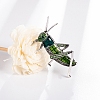 Grasshopper Alloy Rhinestone Brooches PW-WG09710-01-3