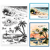 Custom Summer Theme PVC Plastic Clear Stamps DIY-WH0631-0021-1