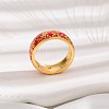 Brass Micro Pave Cubic Zirconia Finger Rings FS-WGFDCA6-01-2