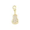 Brass Micro Pave Cubic Zirconia Charms KK-R220-02G-03-1