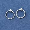 Brass Ball Captive Bead Nose Ring AJEW-G075-01S-01-4