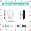 11Pcs 11 Styles Oval Mixed Gemstone Worry Stones G-SP0001-30-2
