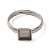 Adjustable 304 Stainless Steel Finger Rings Components SA-CBA8B85-09B-P-3